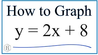 How to Graph the Equation y = 2x + 8