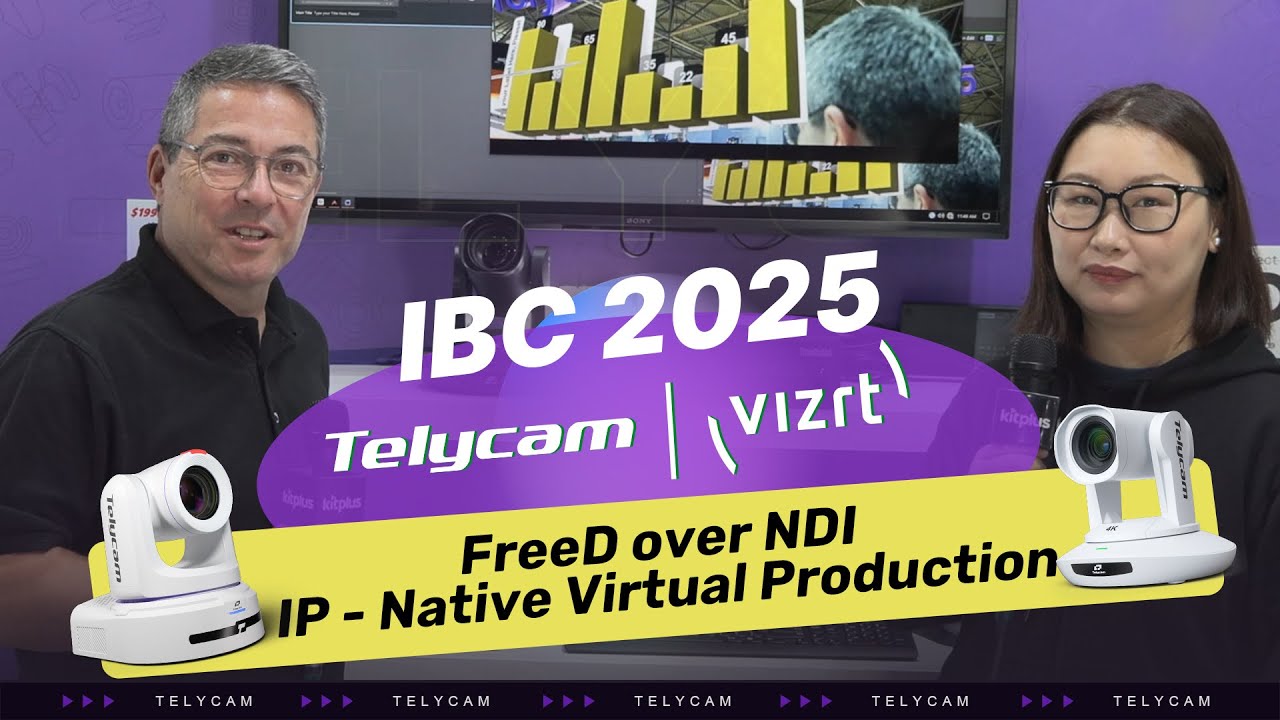 FreeD over NDI on Telycam PTZ Cameras for IP-Native Virtual Production | IBC 2025