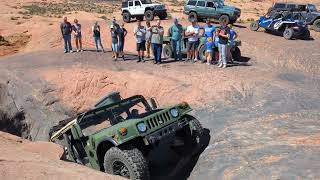 Humvee walks up mickeys hot tub Moab Hummer With Hot Tub