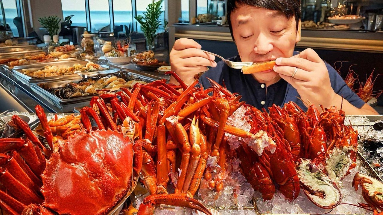 INSIDE the #1 Best LOBSTER & KING CRAB Buffet in Hong Kong! Caviar Included!