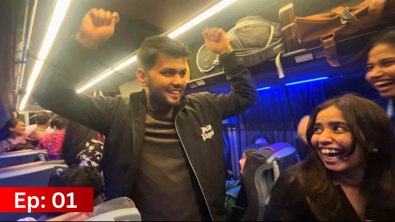 Mumbai to Goa Bus Trip Ep-01🎶💃 | Fun, Dance & Singing | Ultimate Road Journey Strangestorm  Vlog!