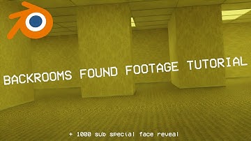 The Backrooms Found Footage Tutorial + Face Reveal | Blender