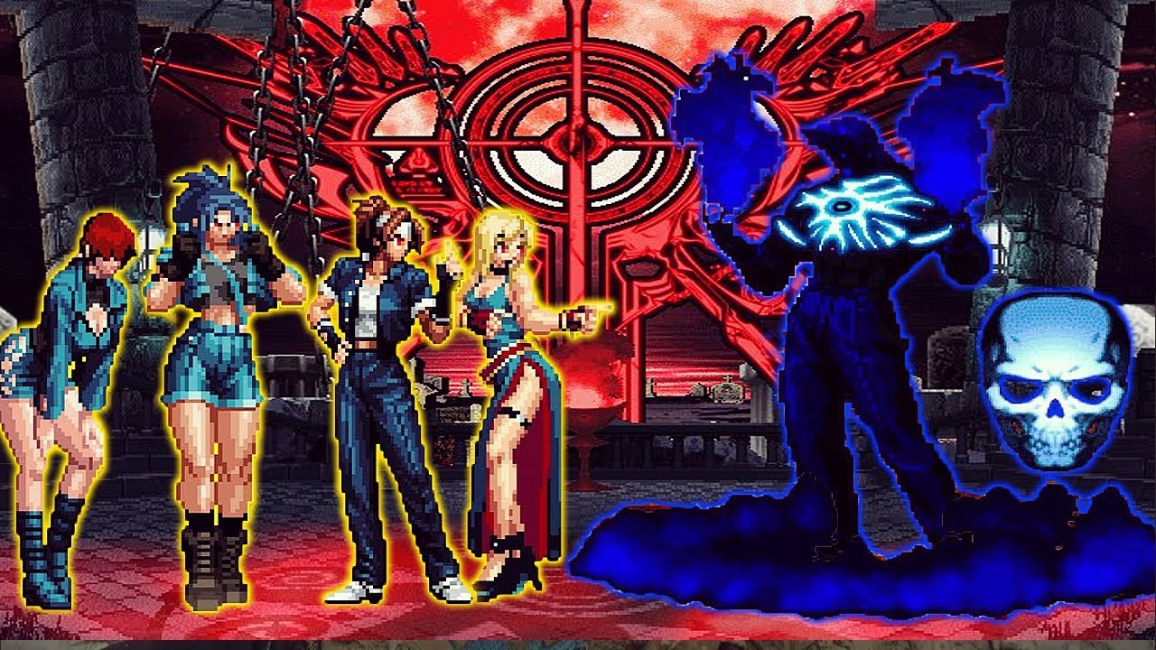 [KOF MUGEN] Blue Valmar Rugal Vs Yellow Shine Female Team - YouTube