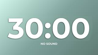 30 Minute Countdown Timer – No Sound | Deep Work