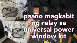 paano mag kabit ng relay sa universal power window kit