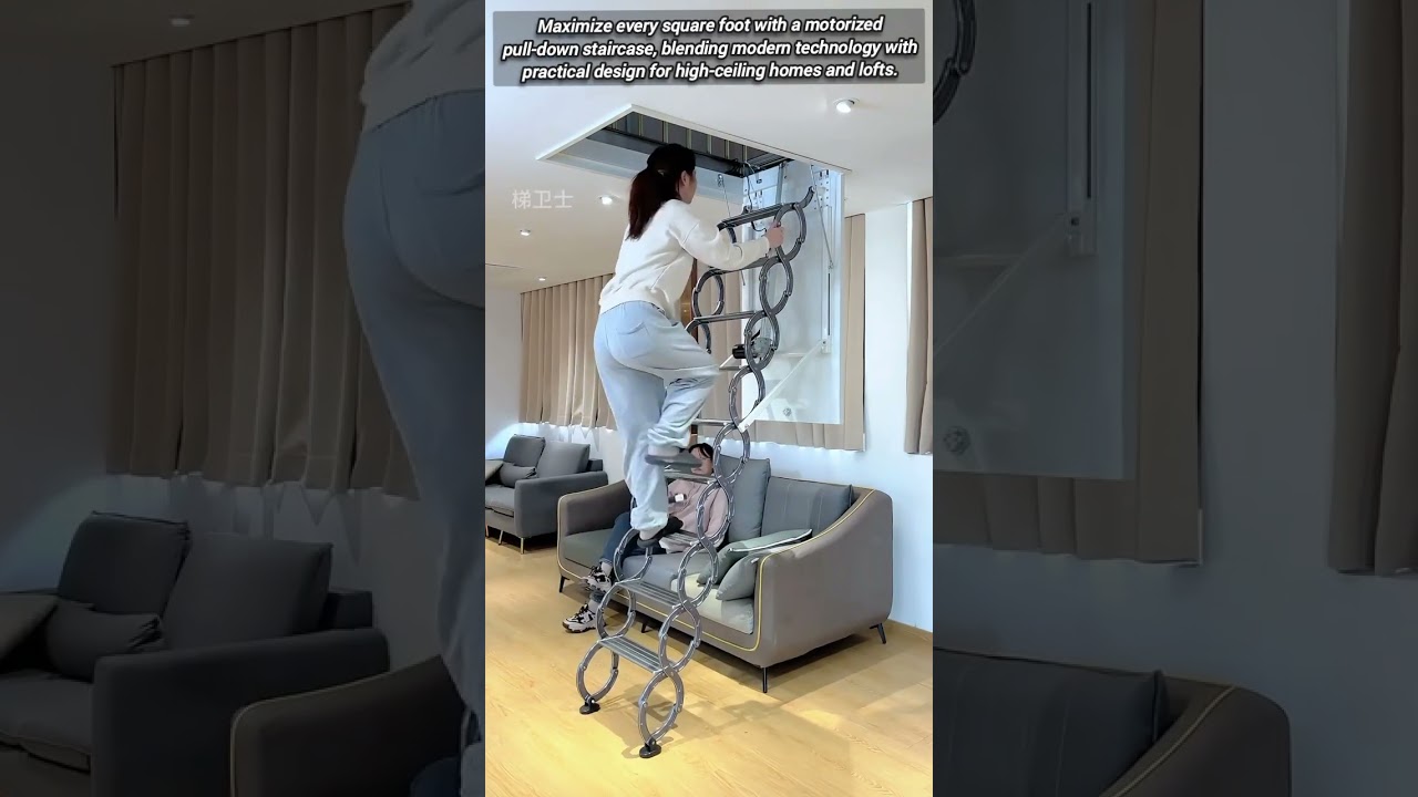 Innovative Retractable Ceiling Stairs For Modern Small Home Living
