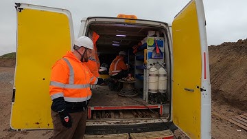 Self Boring Pressuremeter (SBP)- inside the van!