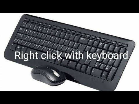 How to right click without mouse - YouTube
