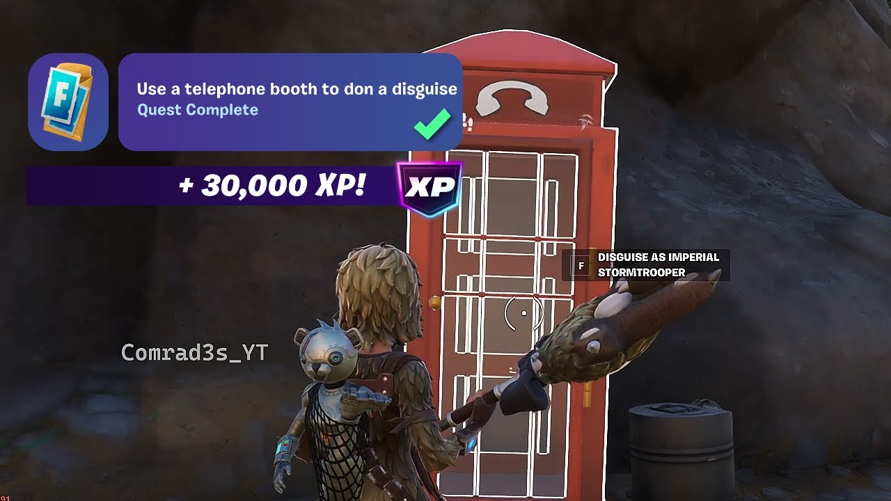 How To EASILY Use A Telephone Booth To Don A Disguise Fortnite YouTube 