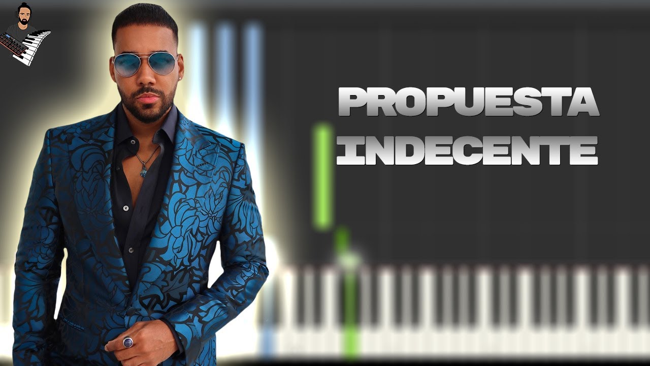 Romeo Santos - Propuesta Indecente | Instrumental Piano Tutorial / Partitura / Karaoke / MIDI