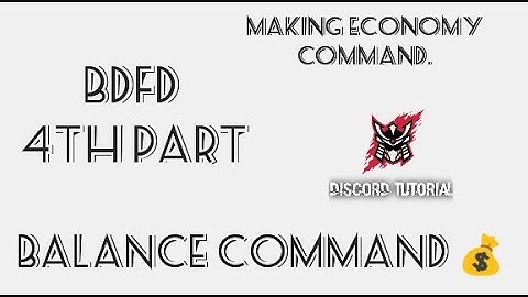 How To Make Balance Command |  Working commands BDFD Tutorial |  By Discord Tutorials