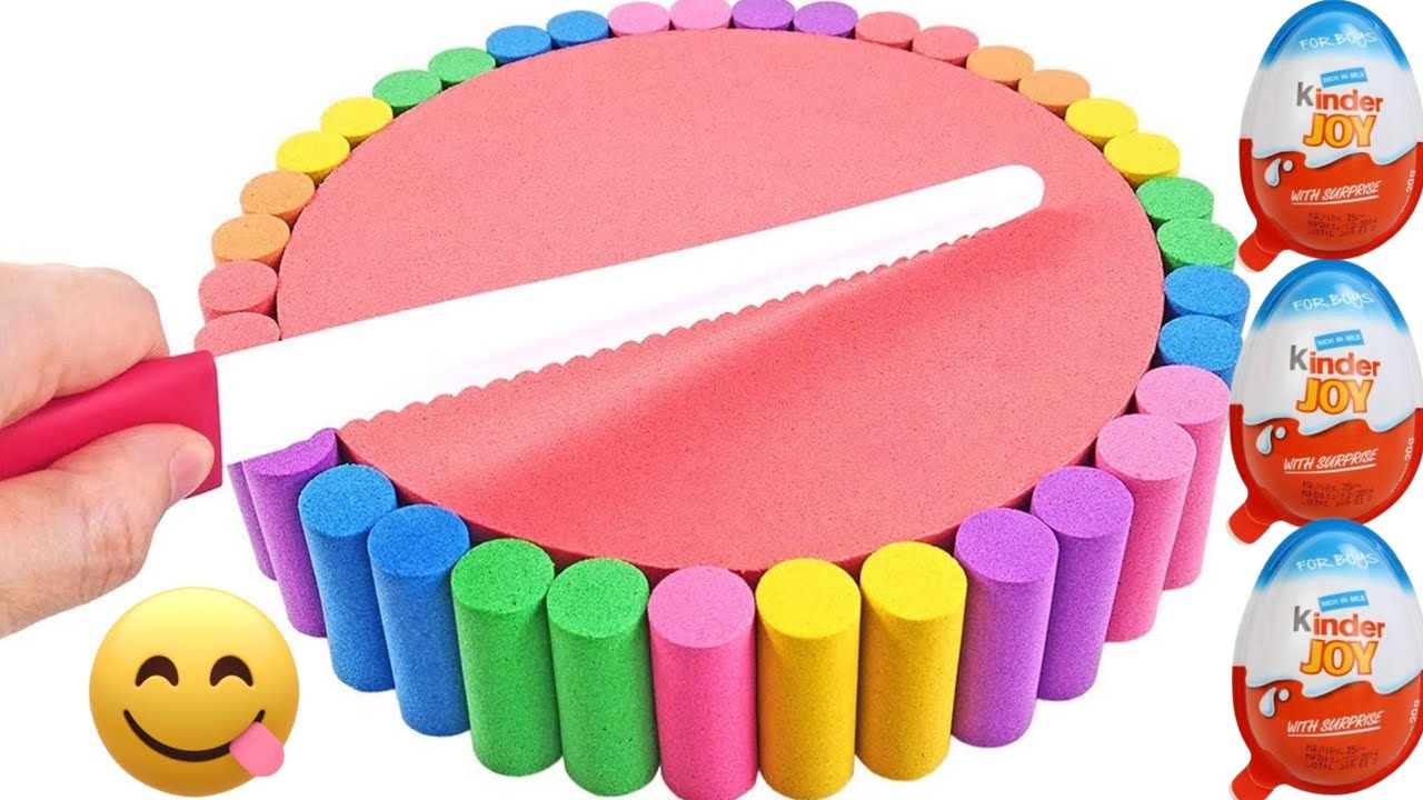 Satisfying Video l How To Make Rainbow Photo Frame Cake FOR Kinetic Sand AND Pillar Cutting ASMR