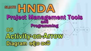 HNDA - Project Management Tools & Programming | 05 | Activity on Arrow diagrams