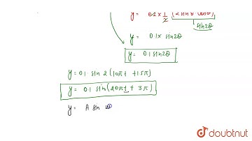 The displacement of a particle from its mean position (in metre) is given by  `y=0.2