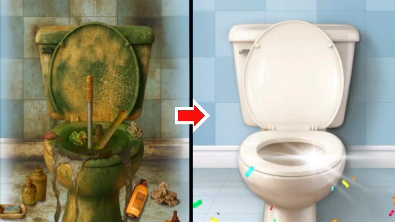 ASMR CLEANING Toilet, Knife, Washbasin