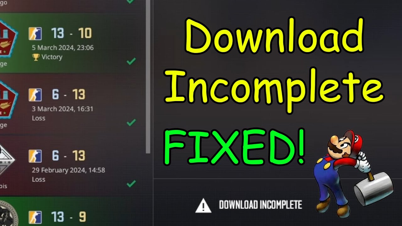 Download Incomplete CS2 - How to fix