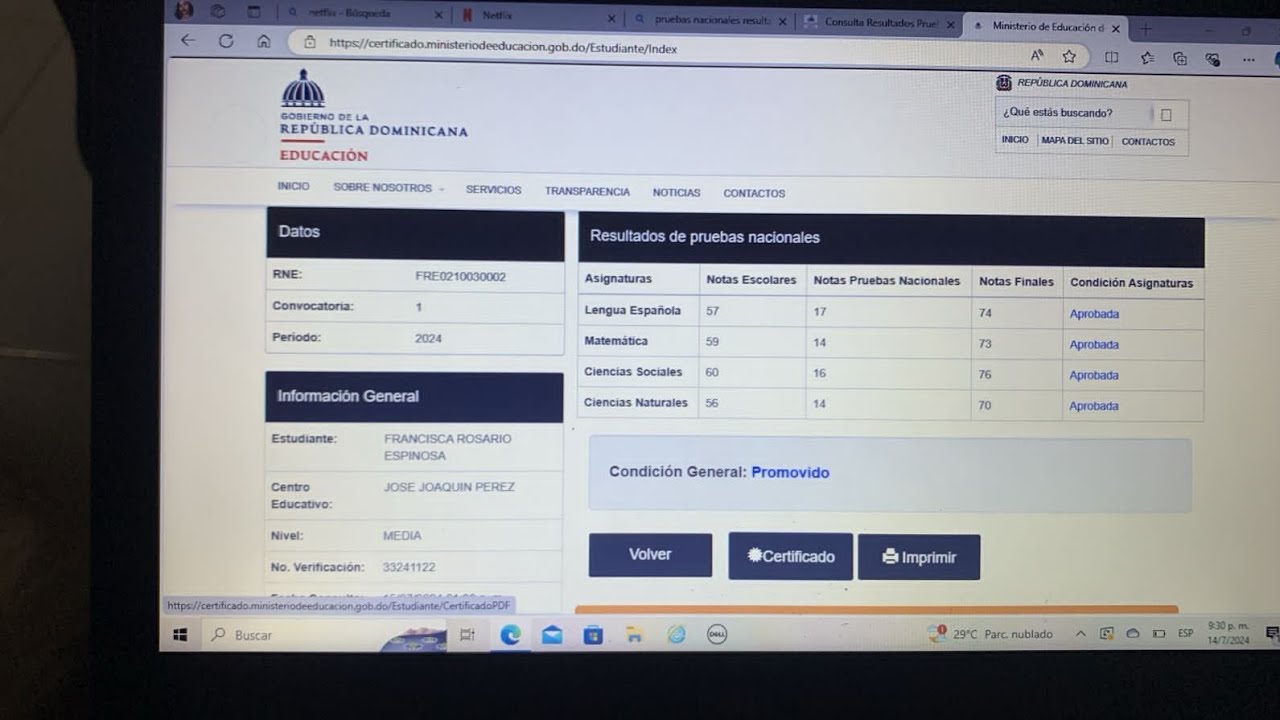 cómo ver los resultados de la prueba nacionales del 2024 en el celular ...