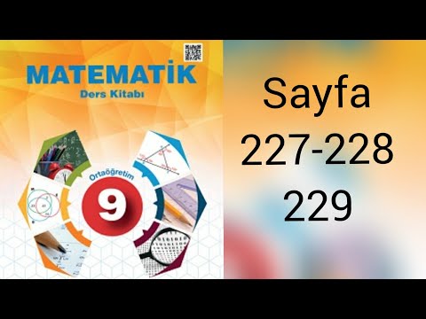 MEB 9.SINIF MATEMATİK KİTABI ALIŞTIRMALAR Sayfa 227-228-229