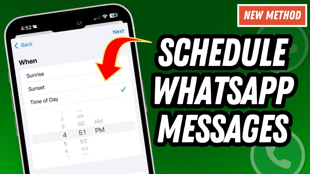 How To Schedule WhatsApp Messages On iPhone - YouTube