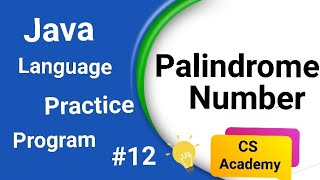 #Java_practice program (In Hindi) #Palindrome_number in java