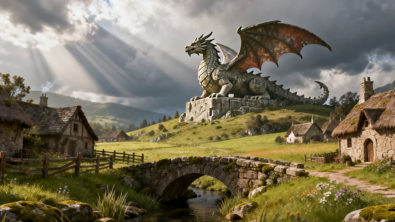 Medieval Celtic Music for Relaxation 🌄 Dragon Village Fantasy | Sleep & Study Music