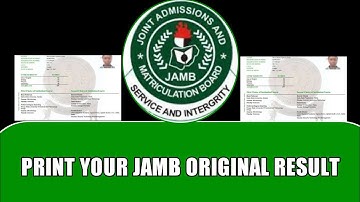 Print Jamb original result with your phone