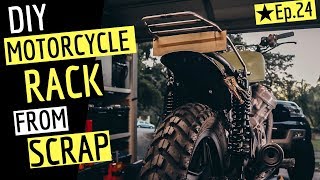 Motorcycle DIY Luggage Rack From Scrap | Scrambler Build