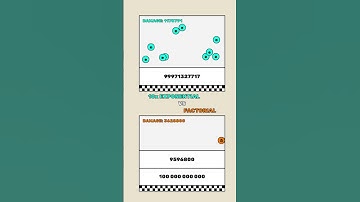 Factorial VS 100 Exponential #ball #simulation #Satisfying #bouncingball #fyp #number