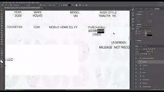 USA Illinois certificate of a title of a vehicle editable template