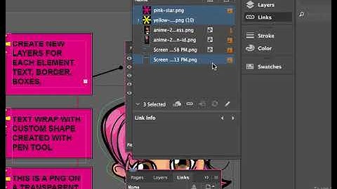 Using links panel in InDesign