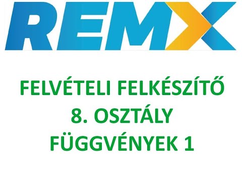 8. osztály * felvételi felkészítő * függvények 1 borítóképe