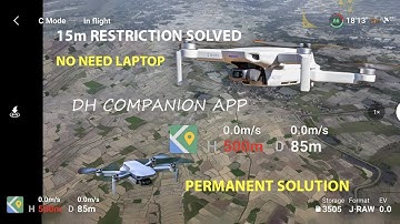DJI #MINI2/ MAVIC MINI/MAVICAIR 2 /#15M HACK USING #DH COMPANION APP/FLY YOUR DRONE  AT 500M HEIGHT