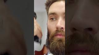 HANDSOME GUY GETS HIS FIRST PROFESSIONAL BEARD TRIM EVER #shorts