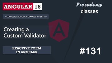 #131 Creating a Custom Validator | Reactive Forms | A Complete Angular Course