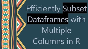 Efficiently Subset Dataframes with Multiple Columns in R