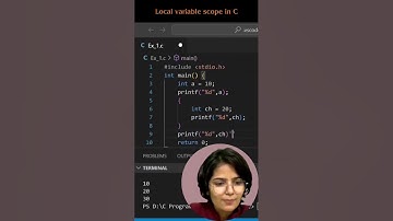 Local variable scope in c  #prishu #happycodingwithprishu #clanguage
