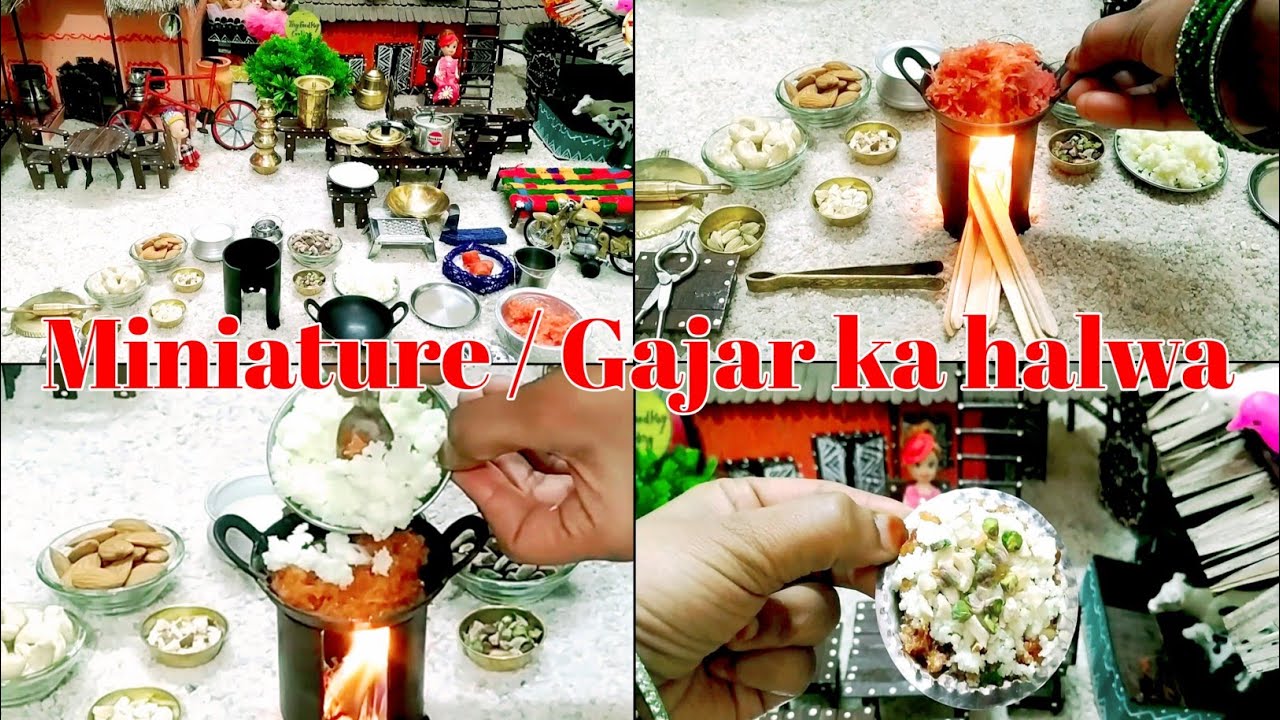 Gajar ka halwa banane ki vidhi, mini Gajar ka halwa, miniatur gazar ka halwa, halwa gajar ka