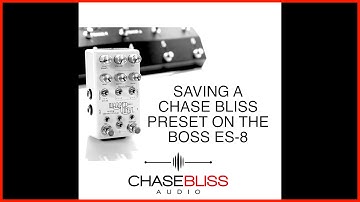 Saving Presets With Chase Bliss Pedals And A BOSS ES-8