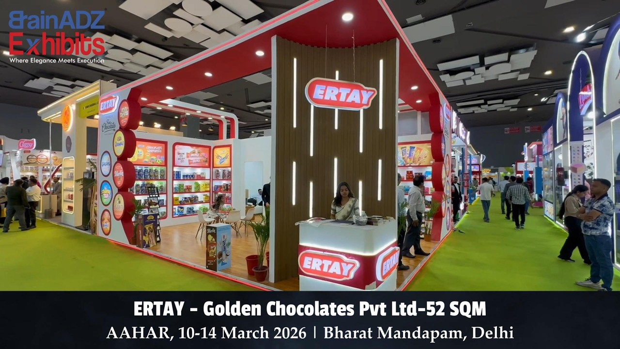 ERTAY (Golden Chocolates Pvt Ltd) at AAHAR 2026 – Designed & Fabricated by BrainADZ Exhibits