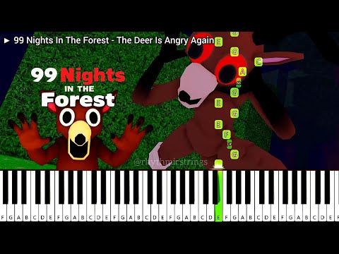 99 Nights In The Forest - The Deer Is Angry Again Update | Piano Tutorial #roblox