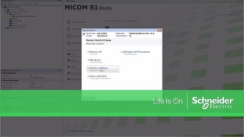 Changing MiCOM Device Address Using Easergy Studio | Schneider Electric Support