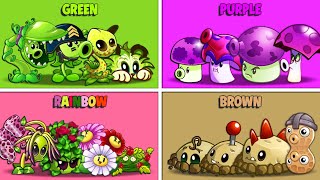 PvZ2 - 12 COLOR Team Plants VS Team Zombie - Which Plant Team will win? screenshot 5