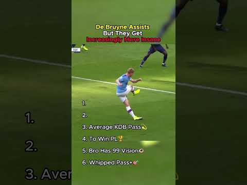 De Bruyne Assists But They Get Increasingly More Insane