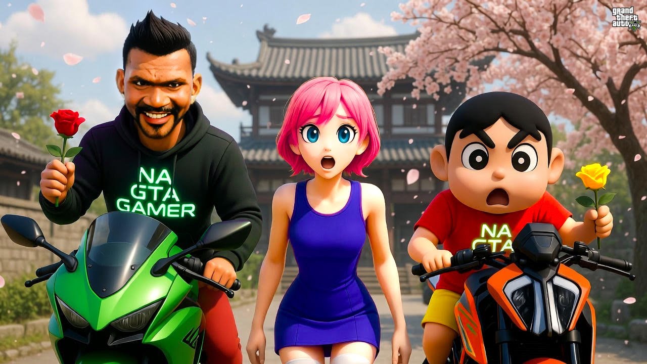 Franklin & Shinchan Love Purpose 😱💘“GIRL SHOCK 😱” in GTA 5