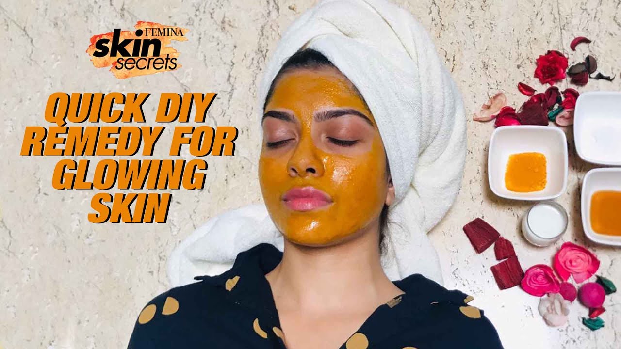 How To Get Glowing Skin At Home Diy Face Mask For Glowing Skin Skin Secrets Femina Youtube