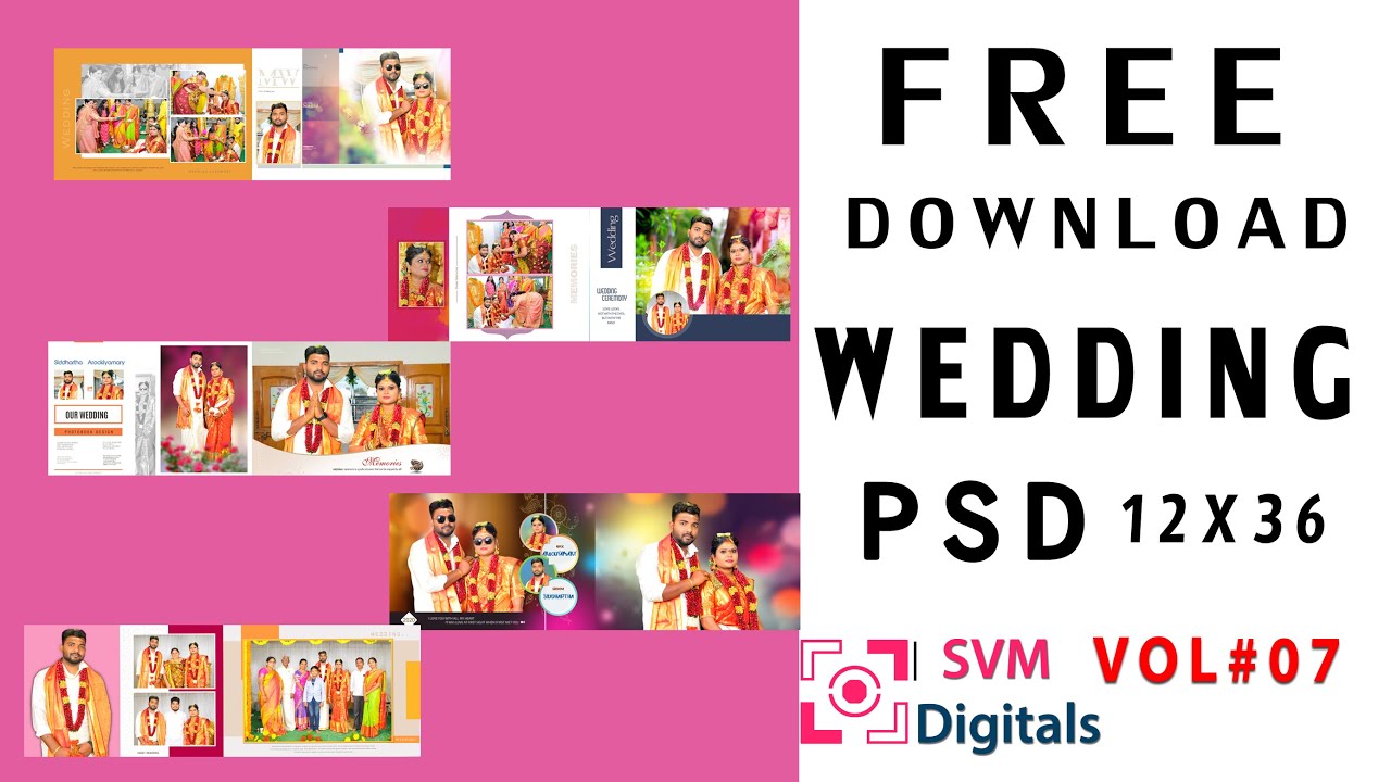 Wedding Album Design PSD Free Download || 12x36 Wedding PSD Templates ...