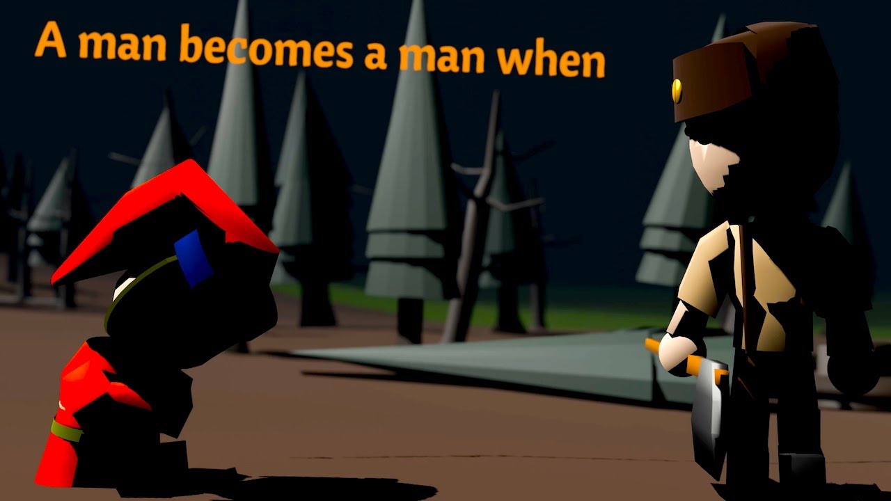 A man becomes a man when
