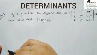 DETERMINANTS EXAMPLE 15 CLASS XII MATHEMATICS