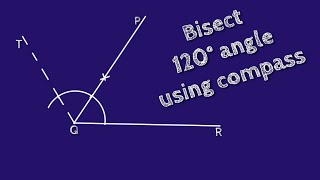 How to bisect 120 degree angle using compass. Bisect 120 degree angle using compass. shsirclasses.