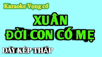 Karaoke Xuân Đời Con Có Mẹ - Dây Kép Thấp